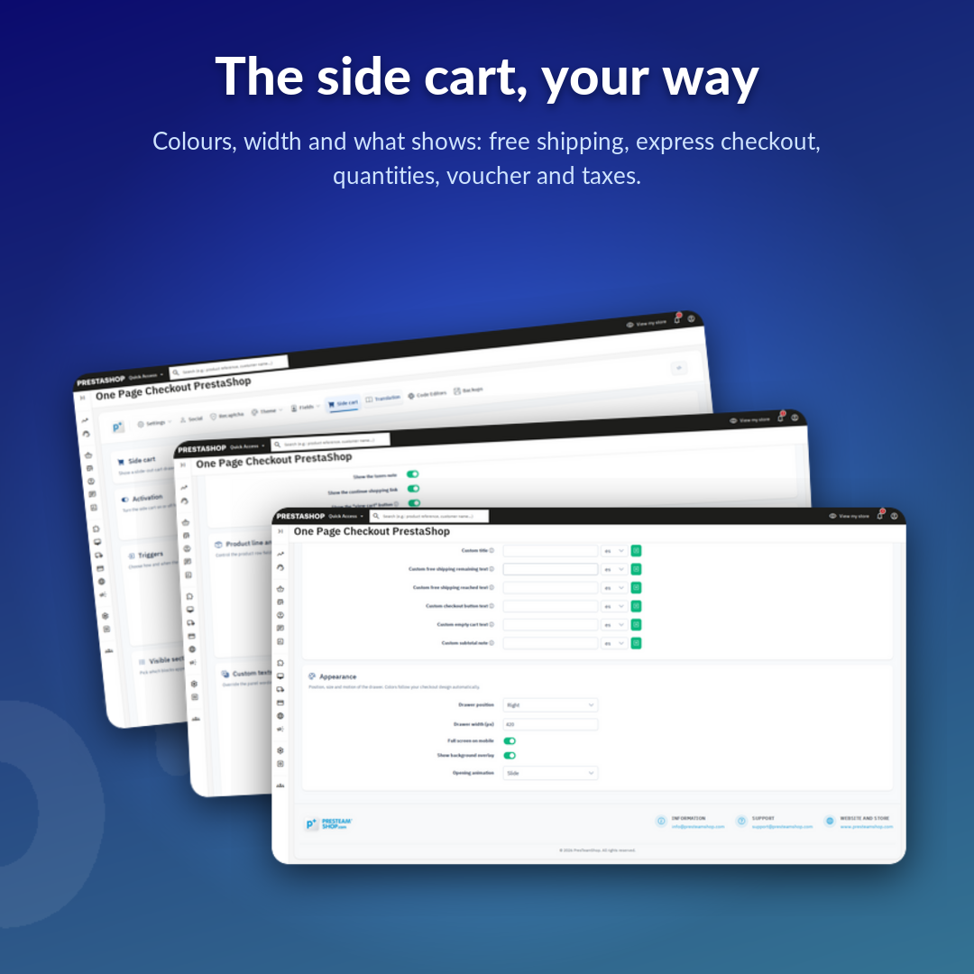 The side cart, your way