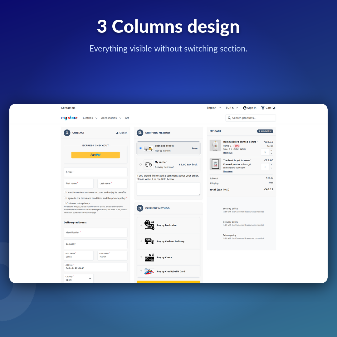 3 Columns design