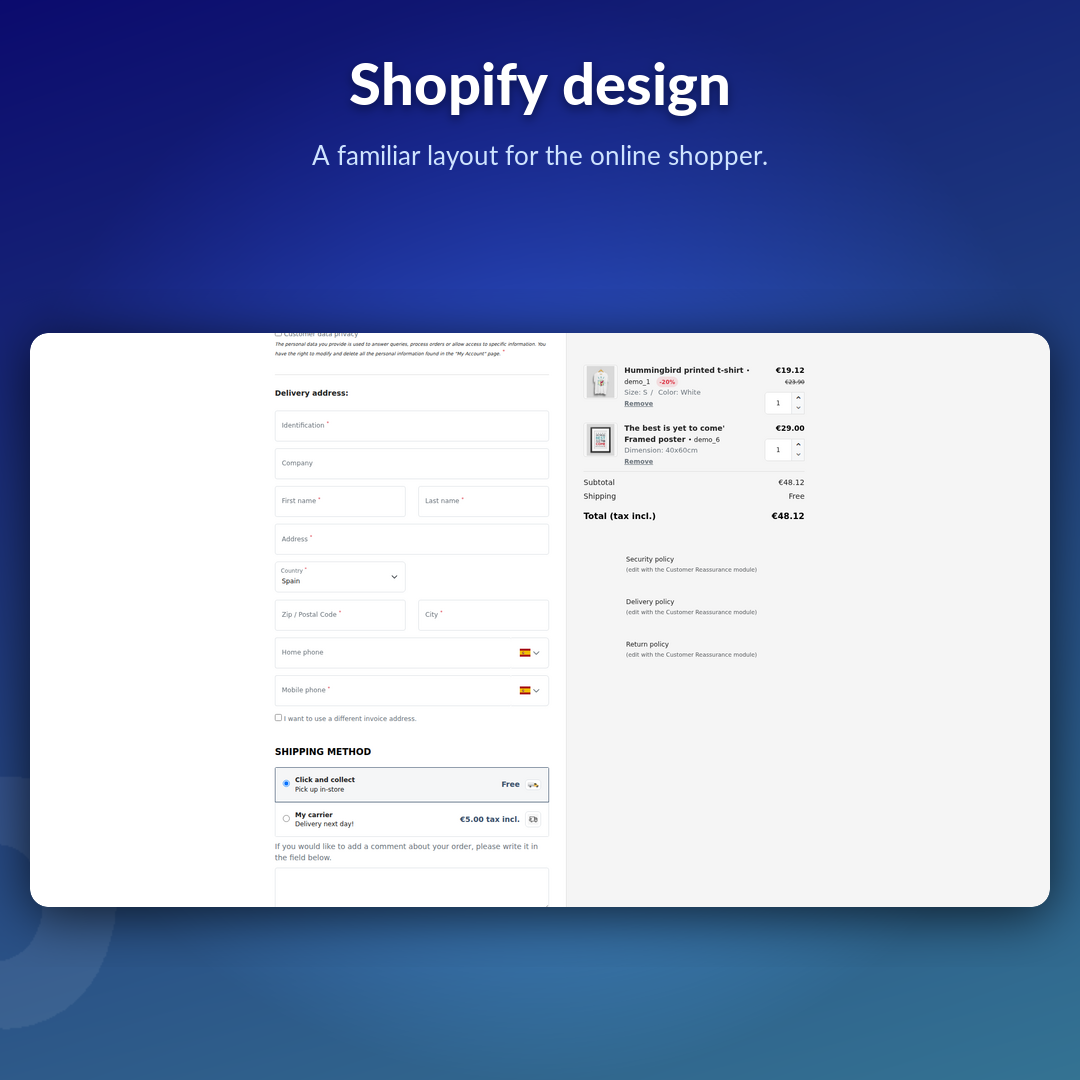 Shopify design