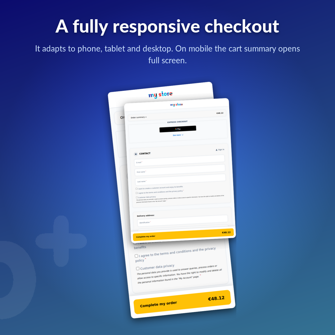 A fully responsive checkout