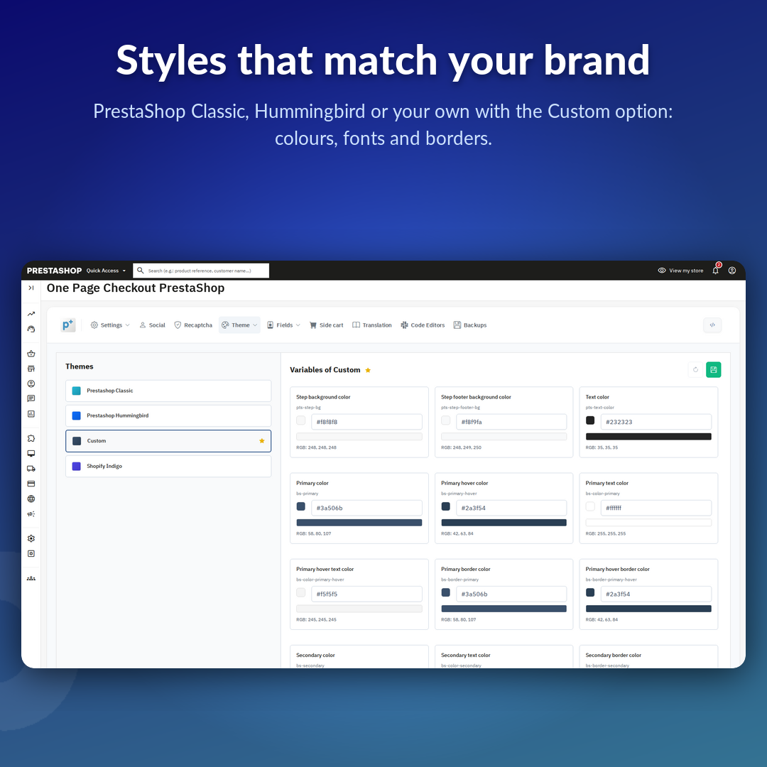Styles that match your brand