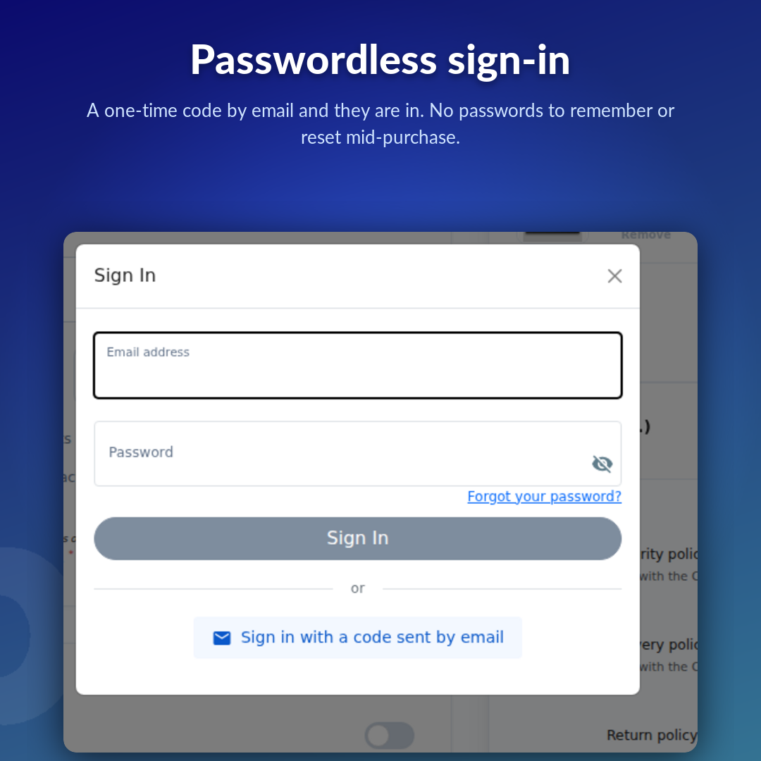 Passwordless sign-in