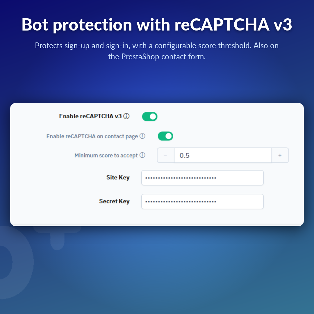 Bot protection with reCAPTCHA v3