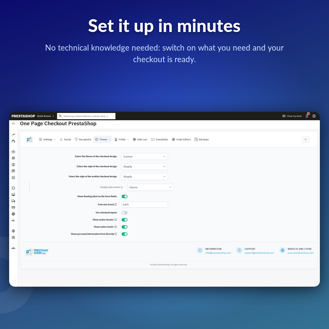 Set it up in minutes